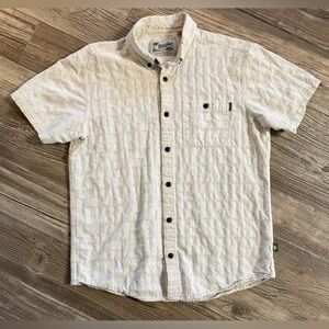 Howler Bros Aztec Geometric Shirt Mens S Short Sleeve Button Up Pocket Crimped